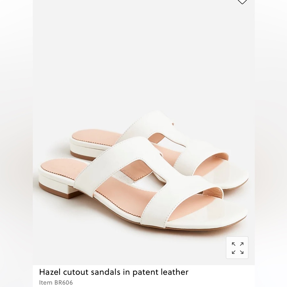 NEW J. Crew Hazel cutout sandals in patent leather